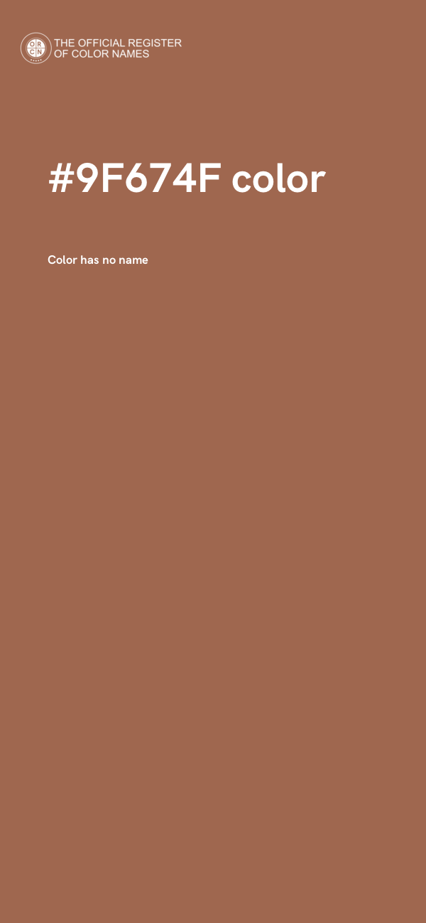 #9F674F color image
