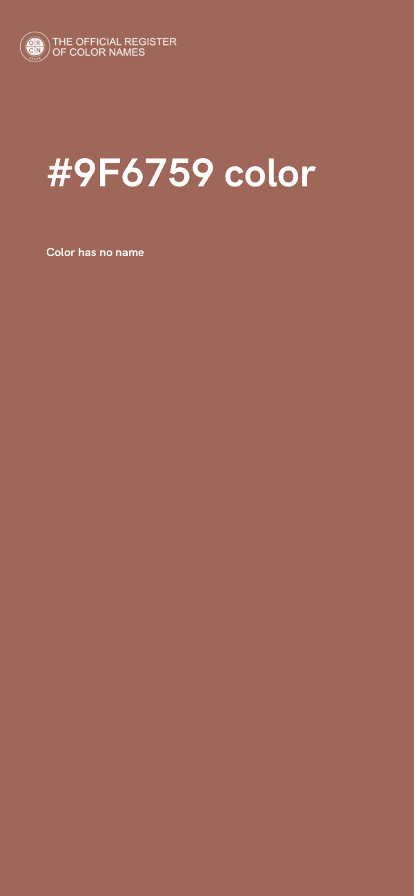 #9F6759 color image