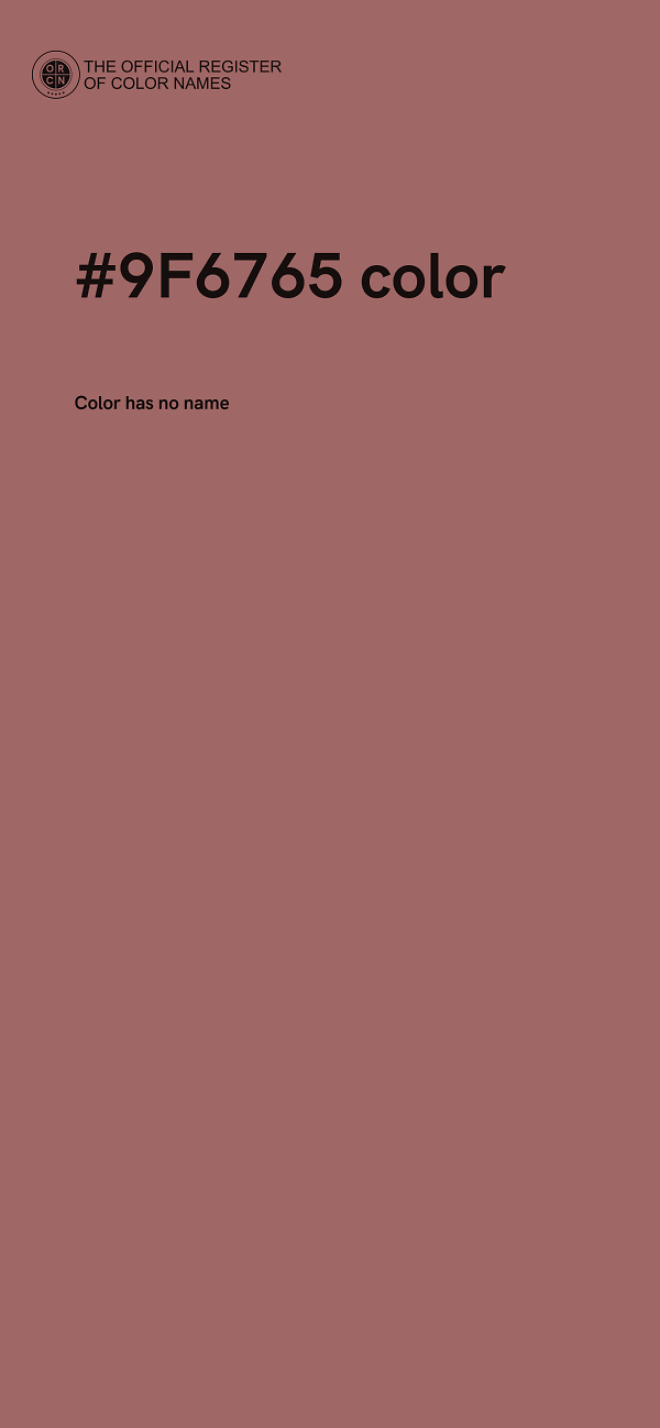 #9F6765 color image