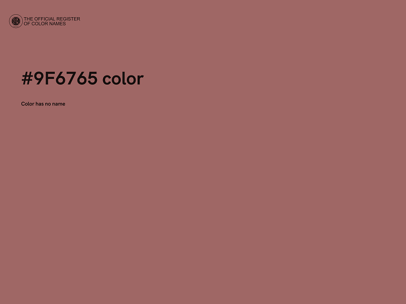 #9F6765 color image