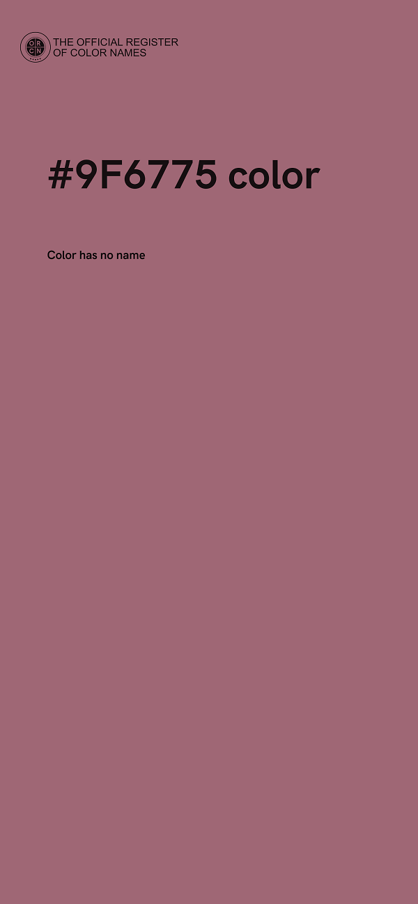 #9F6775 color image