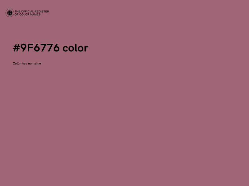 #9F6776 color image