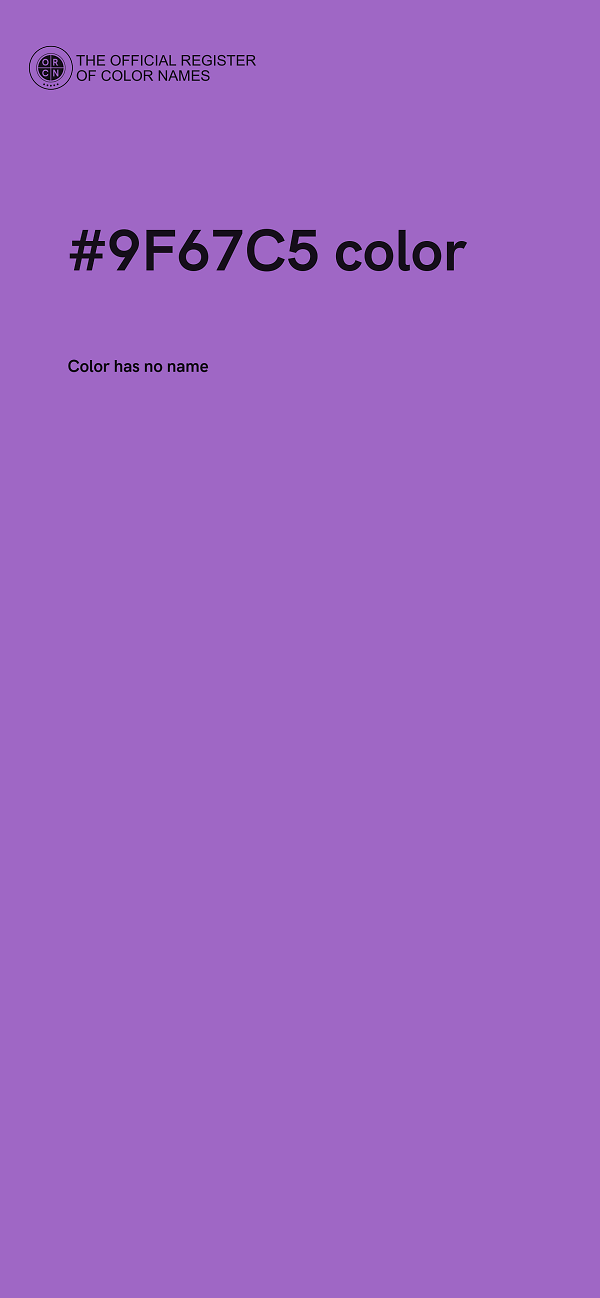 #9F67C5 color image