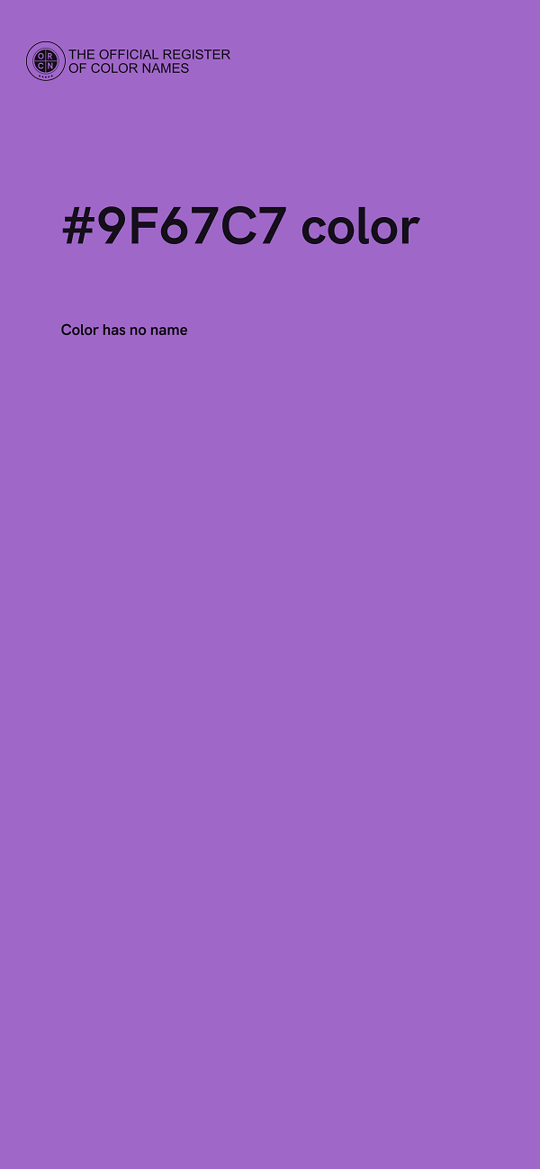 #9F67C7 color image