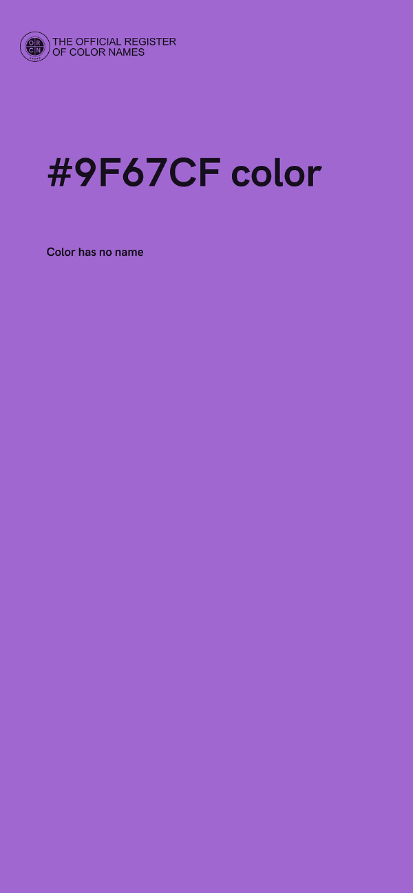 #9F67CF color image