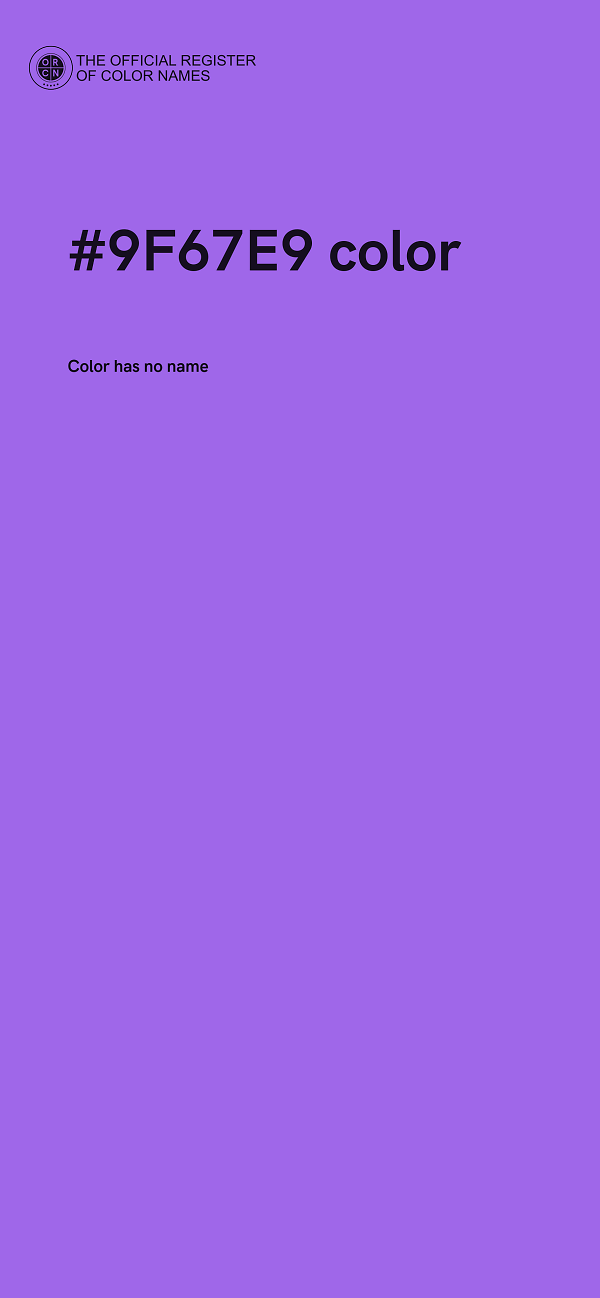#9F67E9 color image