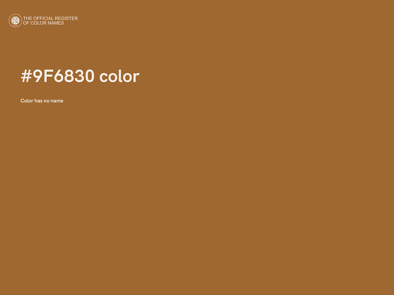 #9F6830 color image