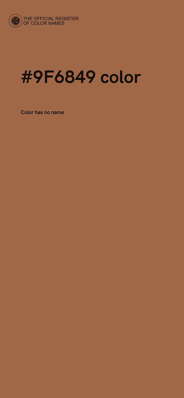 #9F6849 color image
