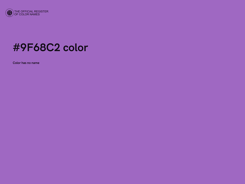 #9F68C2 color image