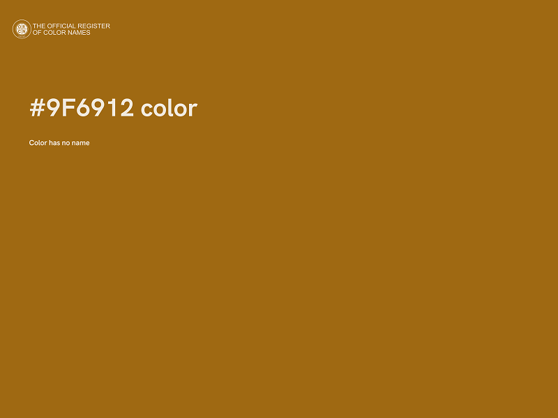 #9F6912 color image