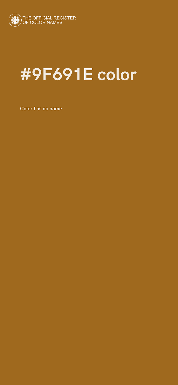 #9F691E color image