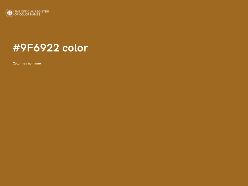 #9F6922 color image