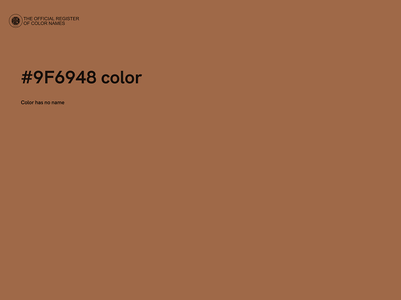 #9F6948 color image
