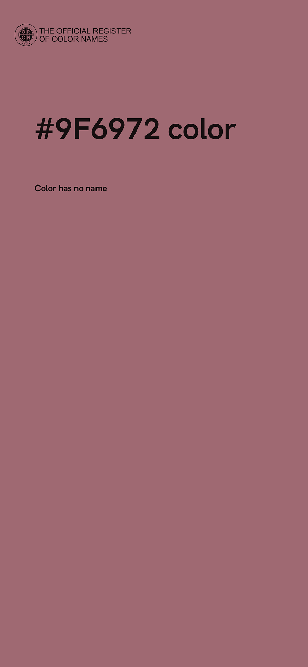 #9F6972 color image