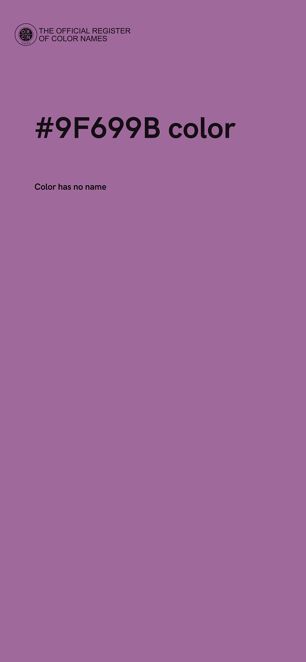 #9F699B color image