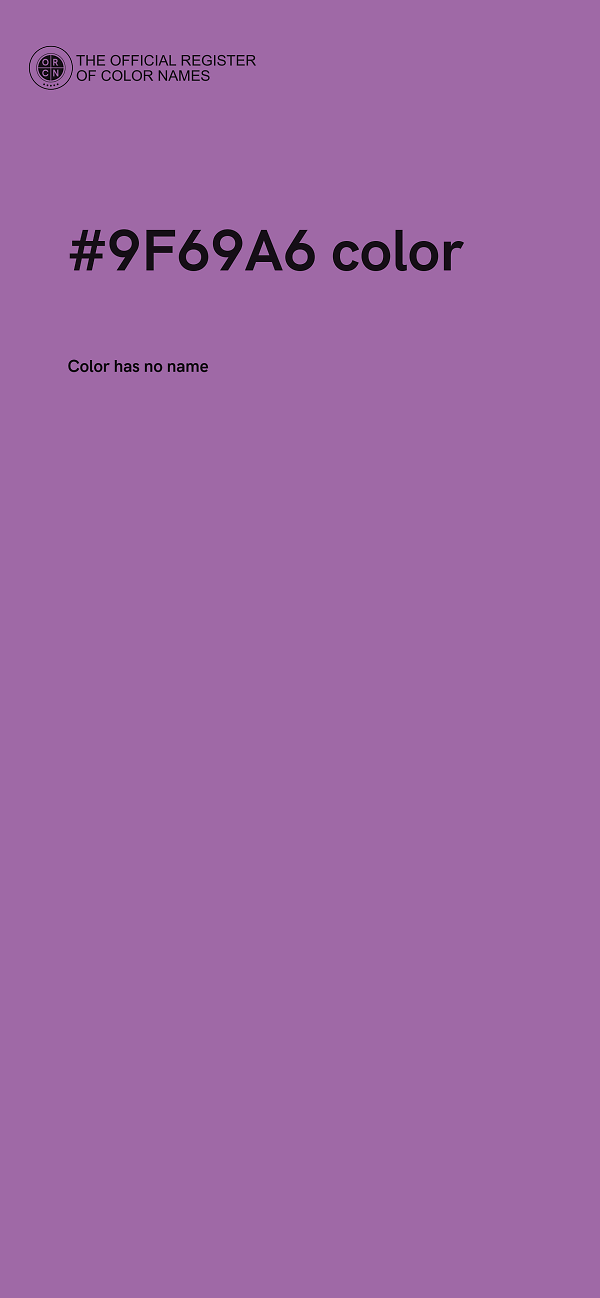 #9F69A6 color image