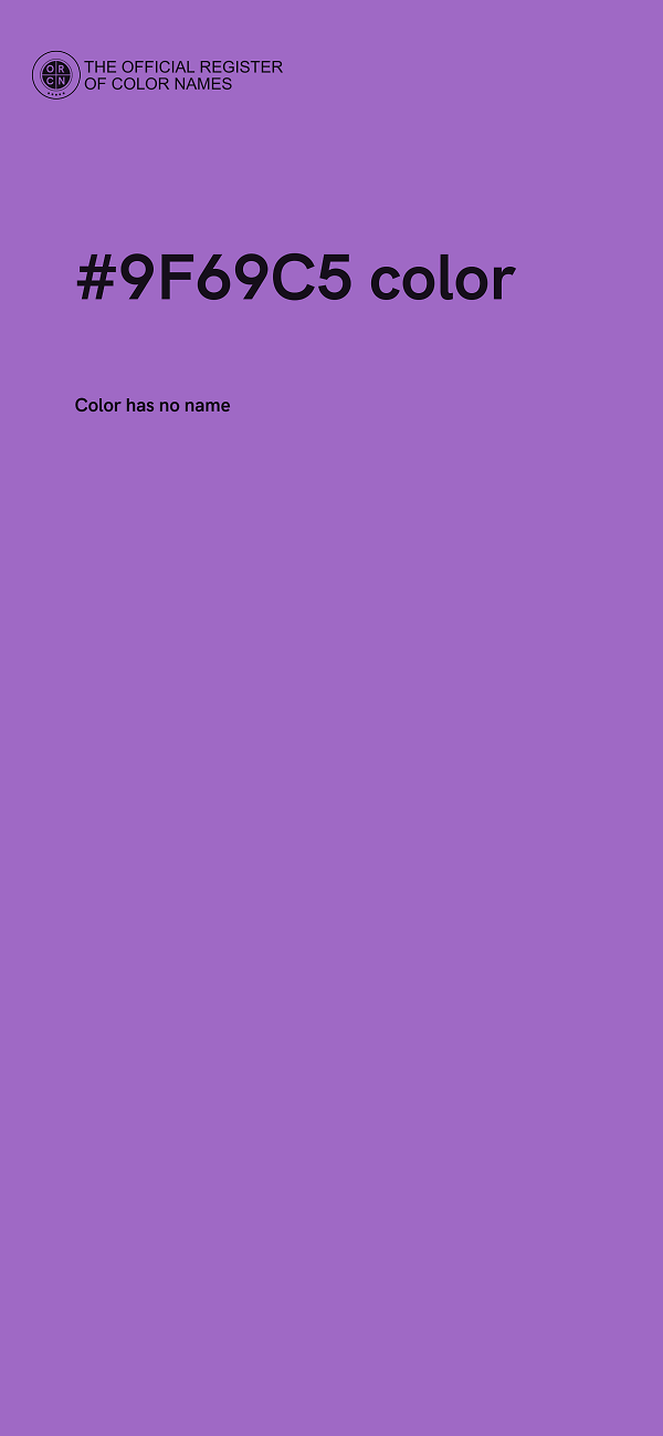 #9F69C5 color image