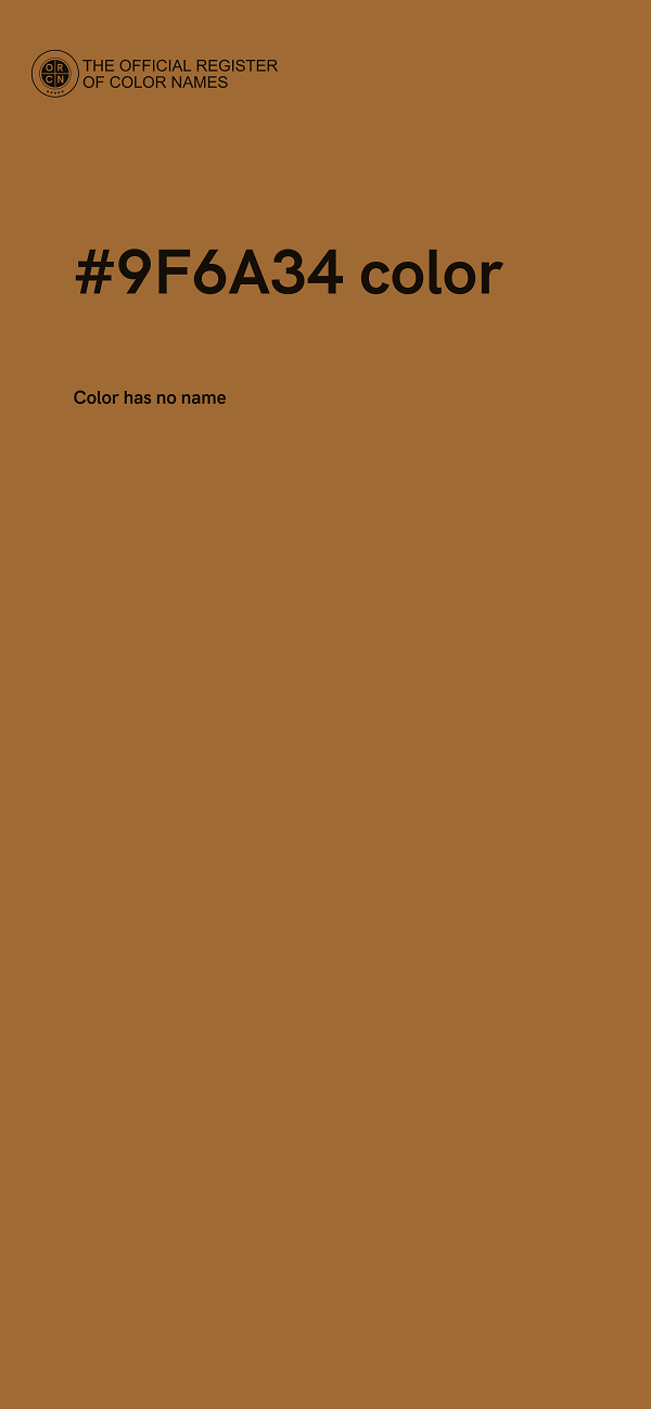 #9F6A34 color image