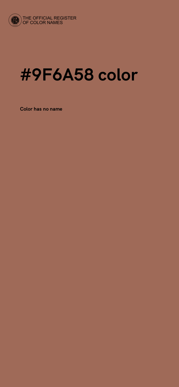 #9F6A58 color image