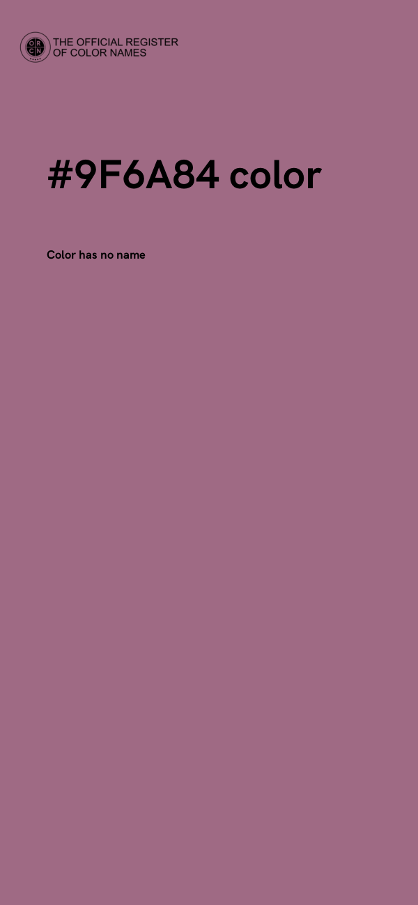 #9F6A84 color image