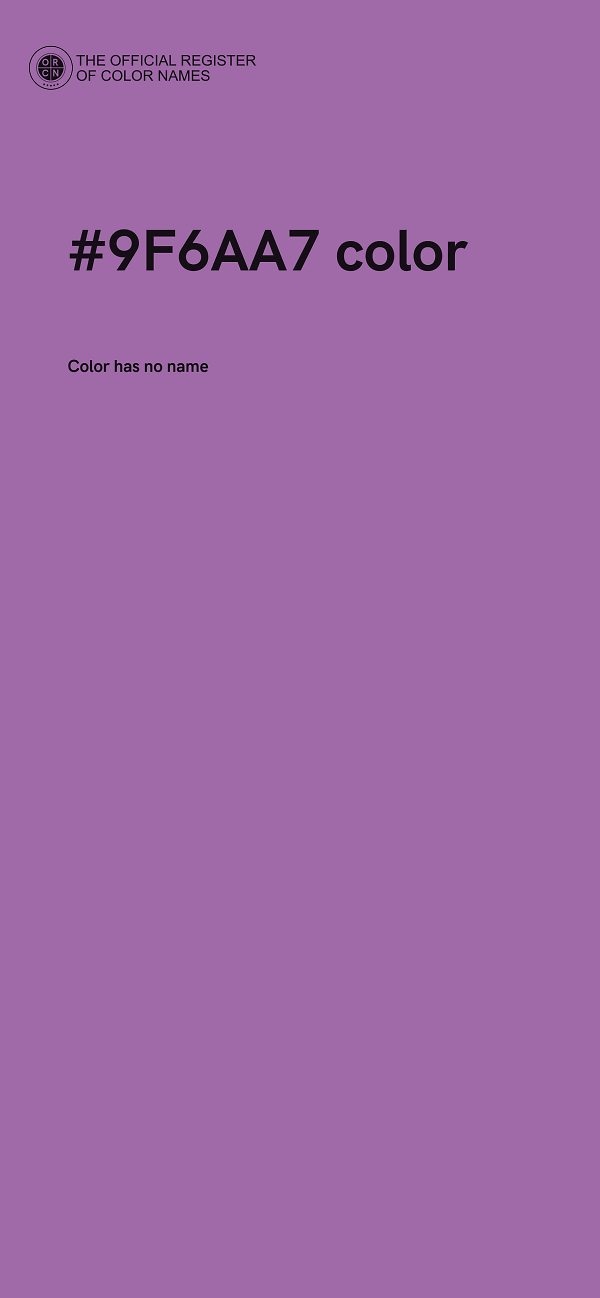 #9F6AA7 color image