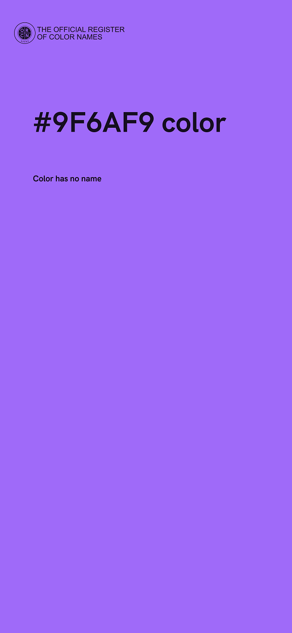 #9F6AF9 color image