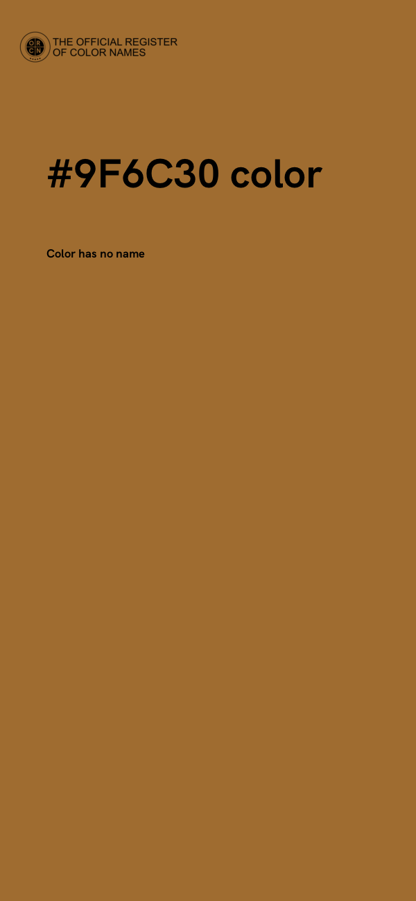 #9F6C30 color image