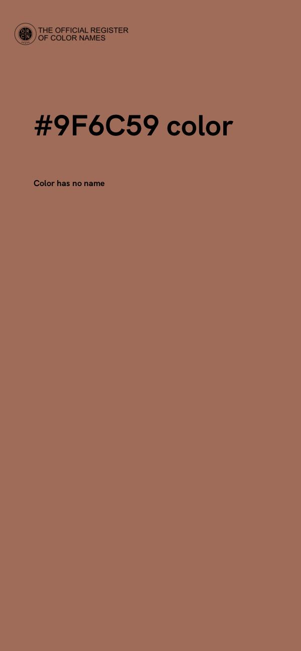 #9F6C59 color image