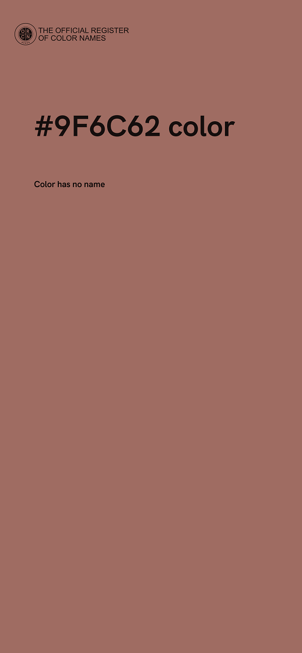 #9F6C62 color image