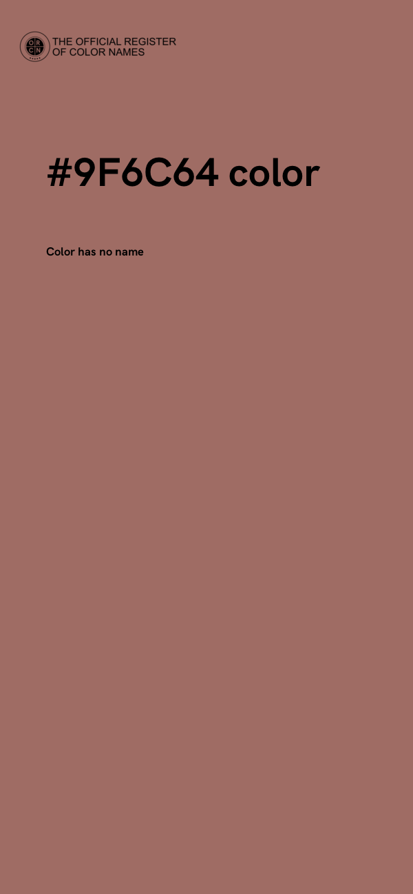 #9F6C64 color image