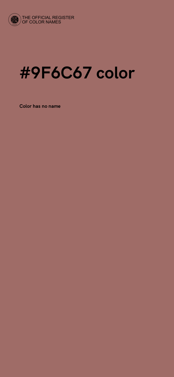 #9F6C67 color image