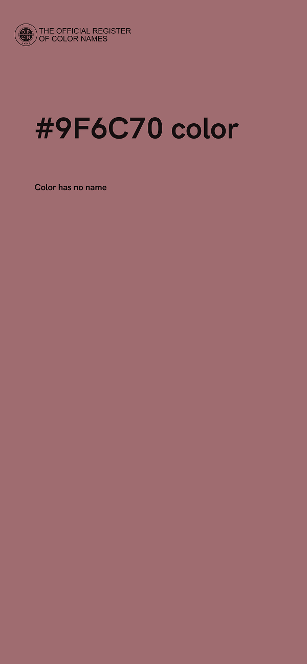 #9F6C70 color image
