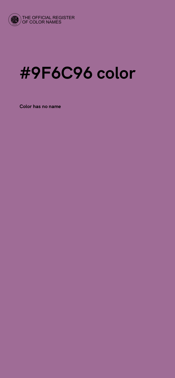 #9F6C96 color image