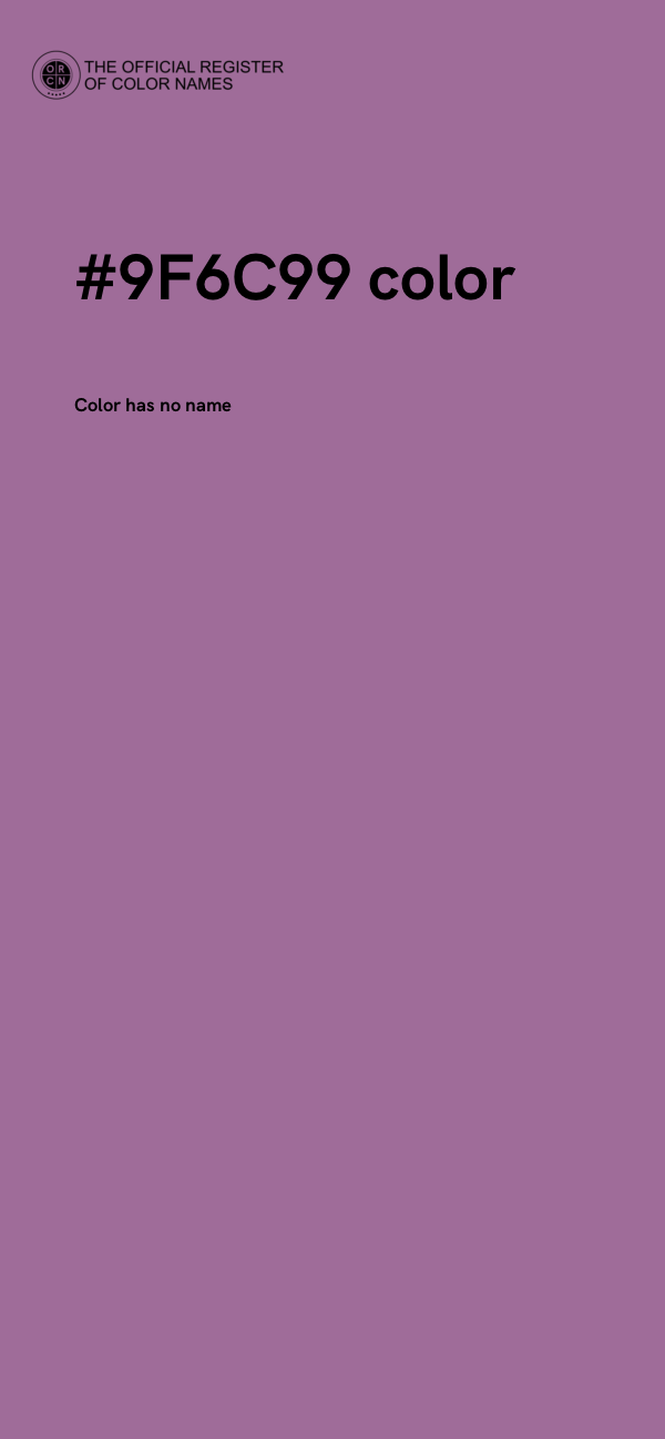 #9F6C99 color image