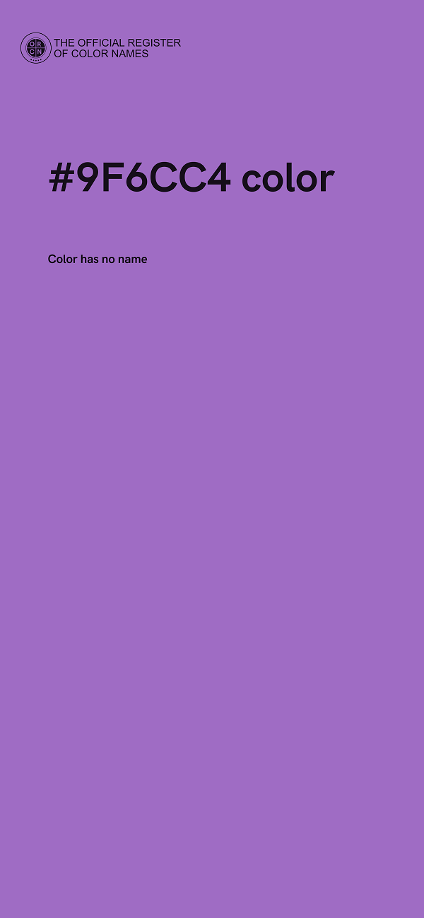 #9F6CC4 color image