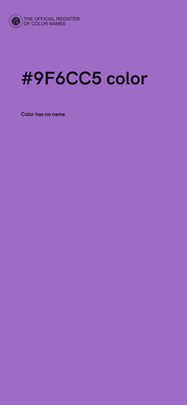 #9F6CC5 color image