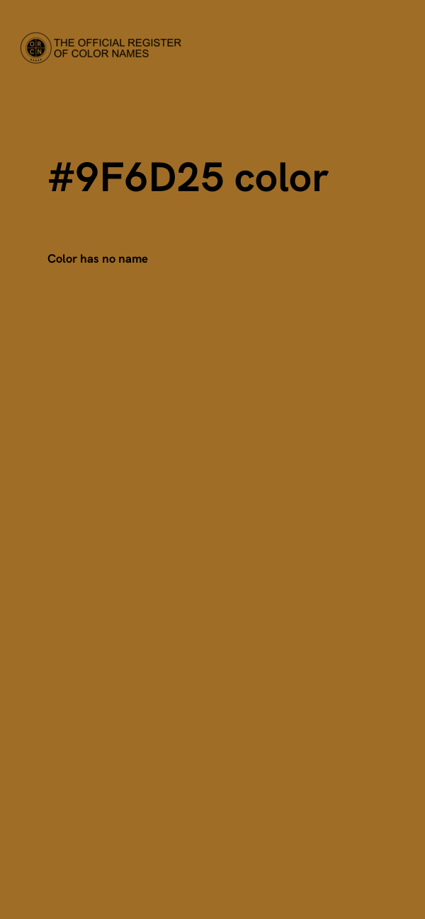 #9F6D25 color image