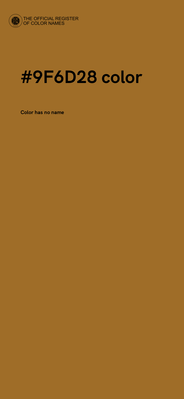#9F6D28 color image