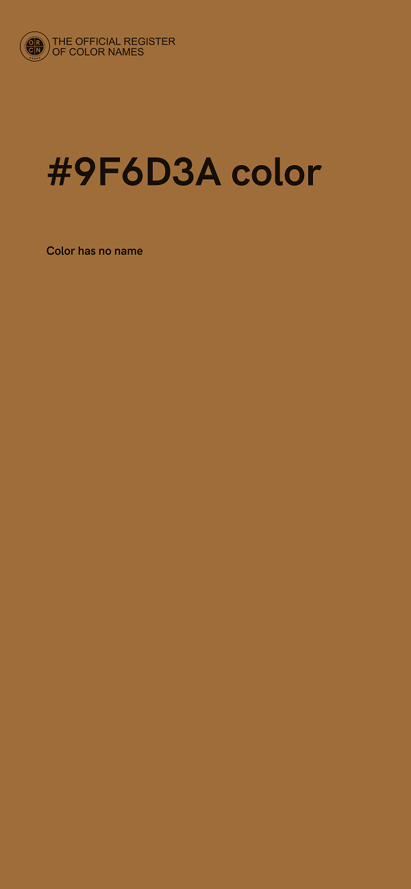 #9F6D3A color image
