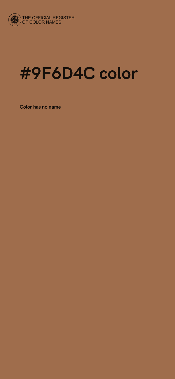 #9F6D4C color image