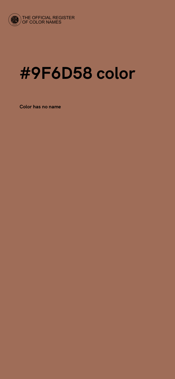 #9F6D58 color image