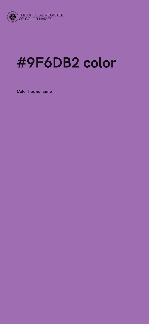 #9F6DB2 color image