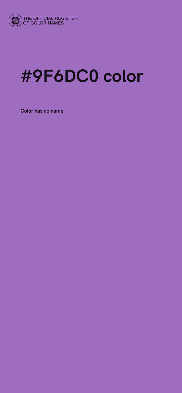 #9F6DC0 color image