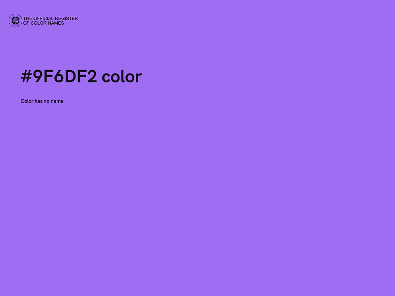 #9F6DF2 color image