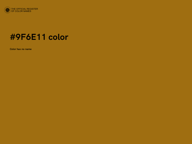 #9F6E11 color image