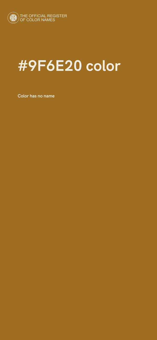 #9F6E20 color image