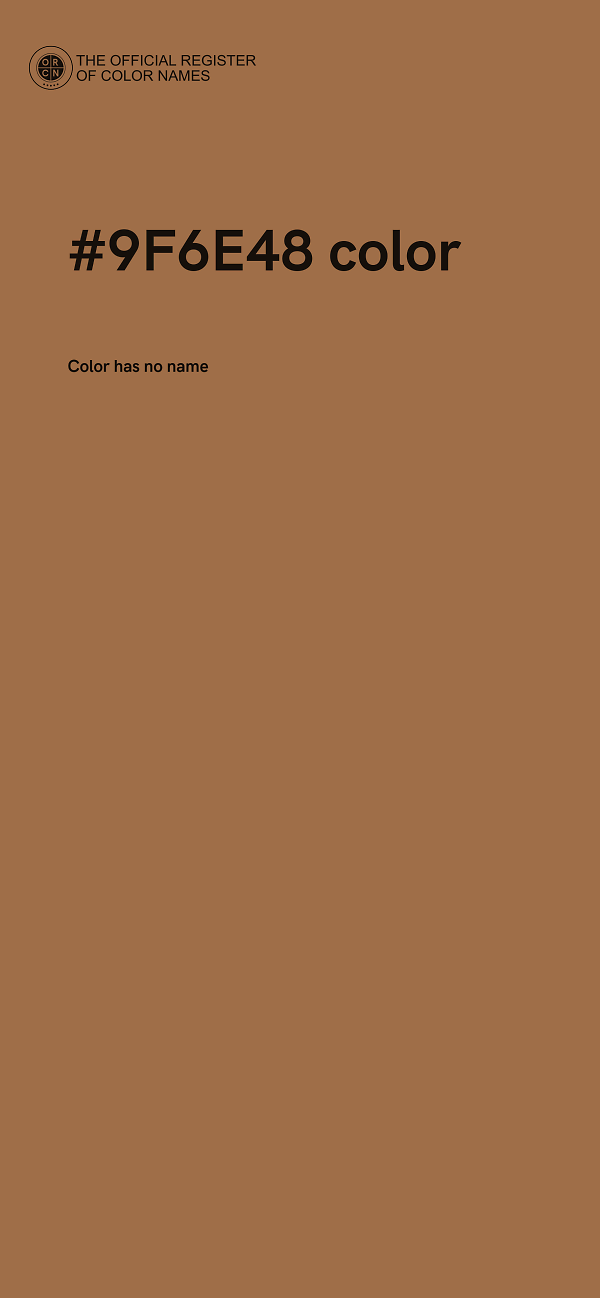 #9F6E48 color image