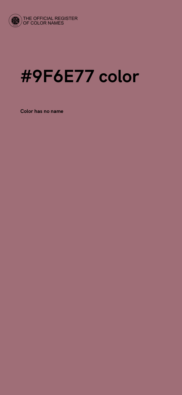 #9F6E77 color image