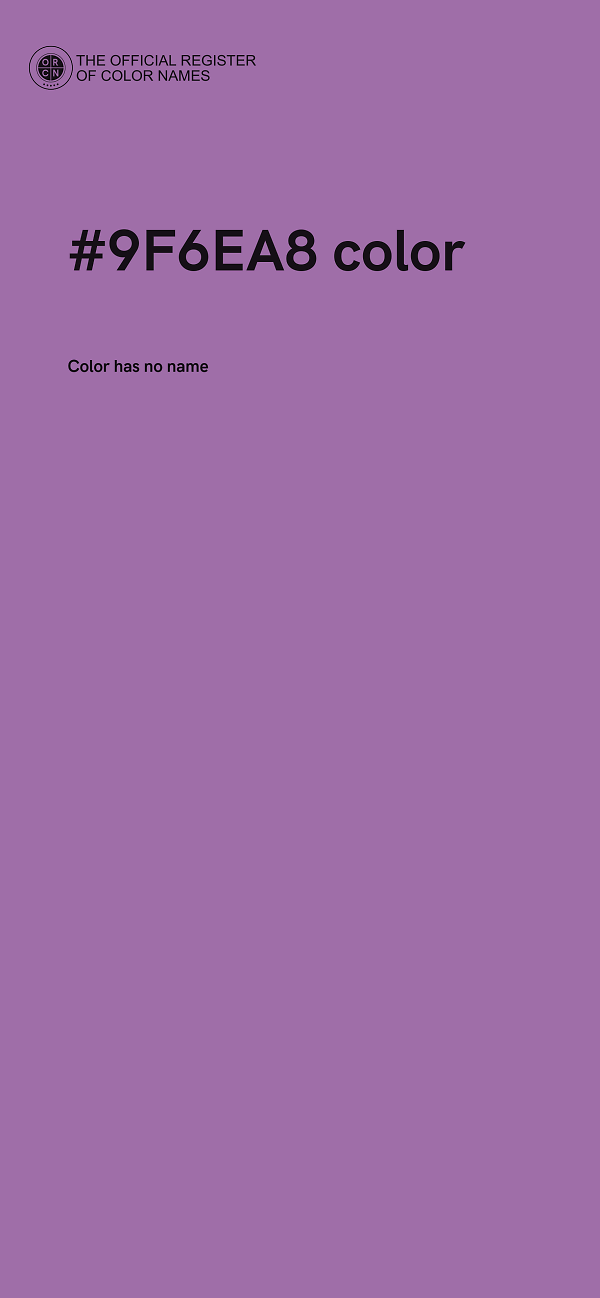 #9F6EA8 color image