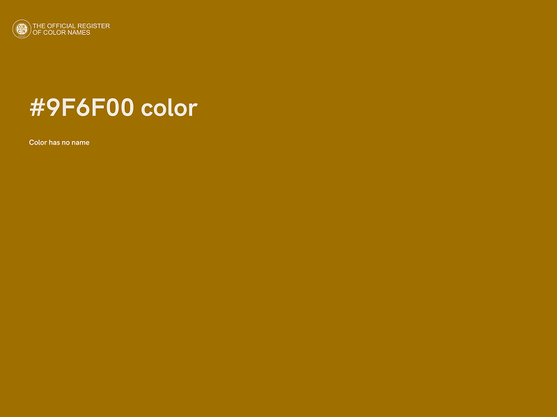 #9F6F00 color image